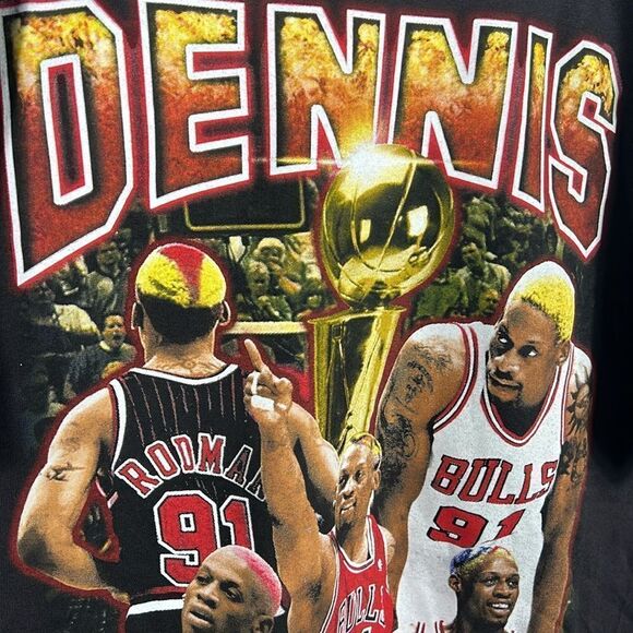 🔥🏀 “NEW” DENNIS RODMAN NBA Basketball Rap Tee Men Sz XL - Never Worn - “RARE” - Picture 4 of 6